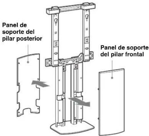 SONY SUFL62 - Desacople del pilar central los paneles de soporte de los pilares frontal y posterior. - 1