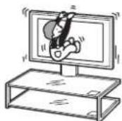 SONY SUFL62 - Do not lean on or hang from the TV. - 1