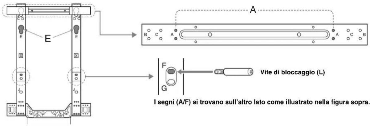 SONY SUFL62 - Tabella/diagramma posizione gancetti e viti - 1