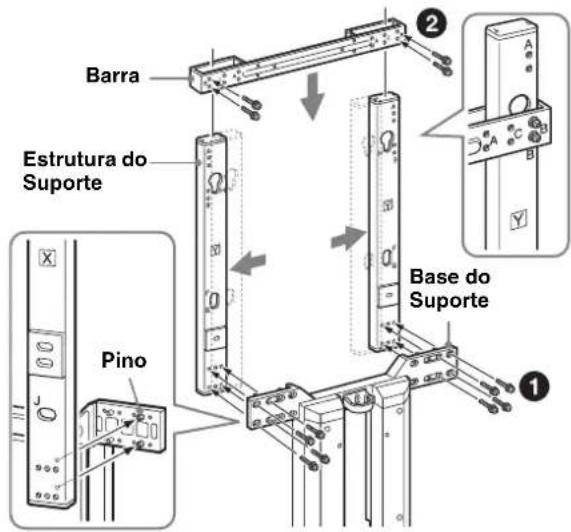 SONY SUFL62 - Ajuste a posicao da Estrutura do Suporte. - 1