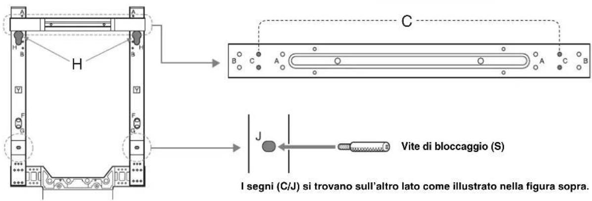 SONY SUFL62 - Tabella/diagramma posizione gancetti e viti - 3