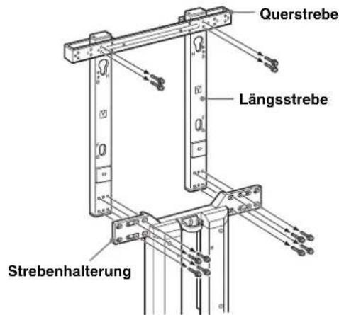 SONY SUFL62 - Nehmen Sie die Querstrebe und die Längsstrebe ab. - 1