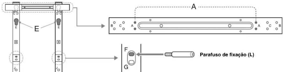 SONY SUFL62 - Esquema/tabela de localização de ganchos e parafusos - 1