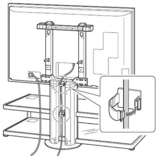 SONY SUFL62 - Raccordez le cordon d'alimentation et les autres cables au téléviseur. - 1