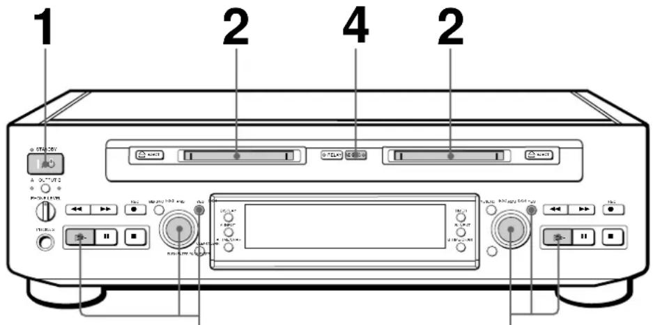 SONY MDSW1 - (Grabación sincronizada de MDs) - 1