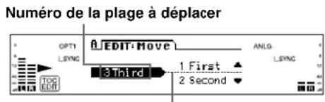 SONY MDSW1 - Déplacement d'une plage enregistrée (fonction Move) - 3