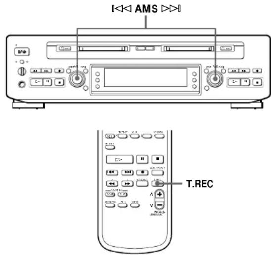 SONY MDSW1 - Para fazer a gravar com 6 seguados de dados audio préarmazenados (Gravação com Inicio Salvaguardado) - 2
