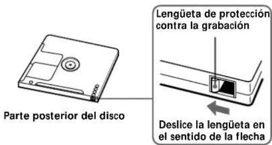 SONY MDSW1 - Para proteger un MD contra el borrado accidental - 1