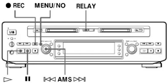 SONY MDSW1 - Recording on Two MDs Continuously (Relay Recording) - 1