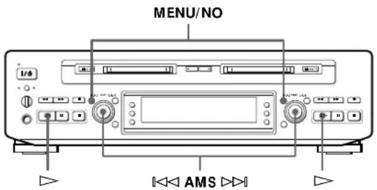 SONY MDSW1 - Localização de uma pistapecifieda - 1
