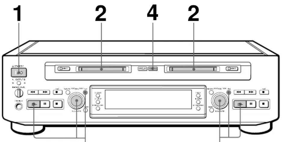 SONY MDSW1 - Dubbing an MD (MD Synchro-Recording) - 1