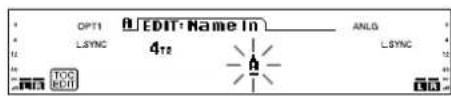 SONY MDSW1 - Press A TIME/CHAR or B TIME/CHAR to select the character type as follows: - 1
