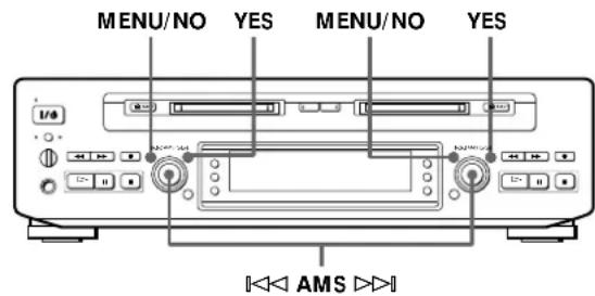 SONY MDSW1 - Mudança de pistas gravadas (Função de Mudança) - 2