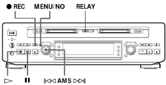 SONY MDSW1 - Grabación de dos MDs continua (Grabación con relevo) - 1