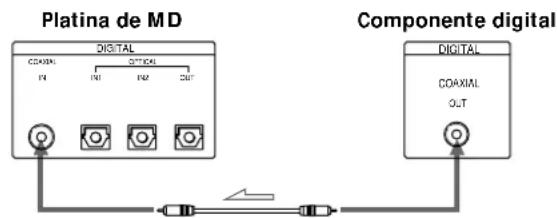 SONY MDSW1 - Cuando se utilizes el cable de conexión digital coaxial - 1
