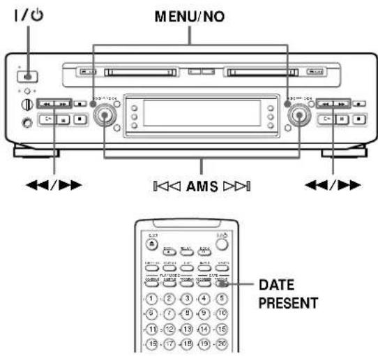 SONY MDSW1 - Setting the Clock - 1