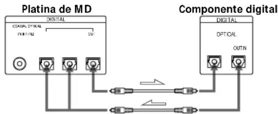 SONY MDSW1 - Cuando se utilizes los cables opticos - 1
