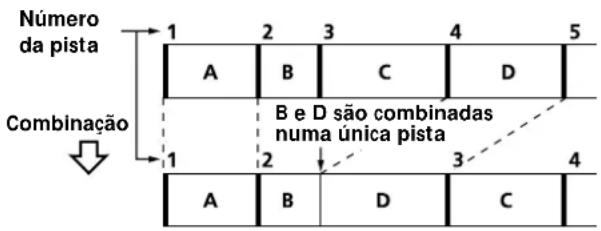 SONY MDSW1 - Combinação de pistas gravadas (Função de Combinação) - 1