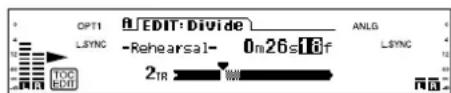 SONY MDSW1 - Dividing a track after selecting the track - 1