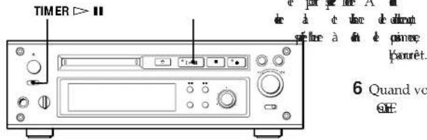 SONY MDSJ3000 - Réglez la minuterie comme nécessaire. - 1