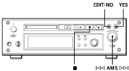 SONY MDSJ3000 - Combinaison de plusieurs plages enregistrées (fonction COMBINE) - 2