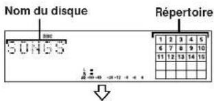 SONY MDSJ3000 - Contrôle du nombre de plages total, du temps total de lecture, du temps enregistrable restant sur le minidisque et du titre du disque - 1