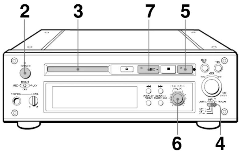 SONY MDSJ3000 - Enregistrement d'un MD - 1