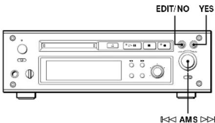 SONY MDSJ3000 - Effacement d'un enregistrement (fonction ERASE) - 1