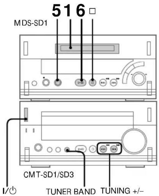 SONY MDSSD1 - Enregistrement de la radio - 1