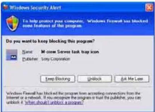 SONY TDMNC1 - Fare cli c_su [Unblock] per sbloccare il programma. - 1
