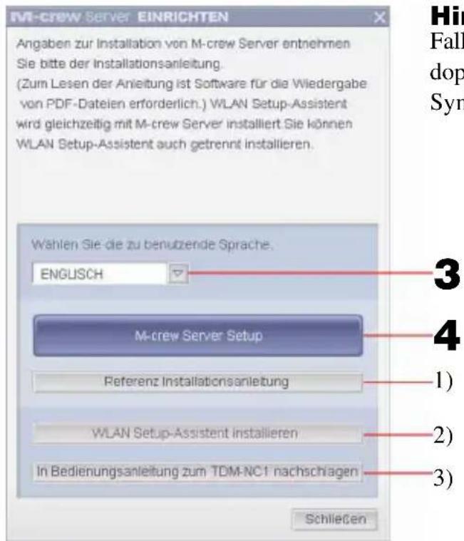 SONY TDMNC1 - Legen Sie die mitgelieferte CD-ROM in das CD-ROM-Laufwerk Ihr's Computers ein. - 1