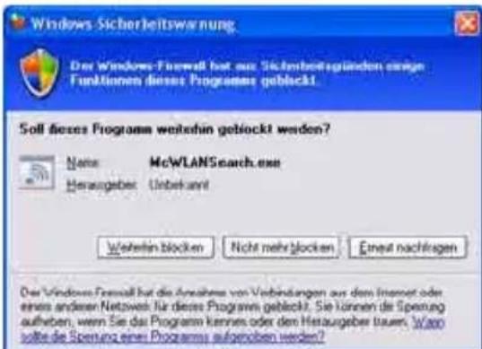 SONY TDMNC1 - Wenn das Fenster „Windows-Sicherheitswannung“ entscheint - 1