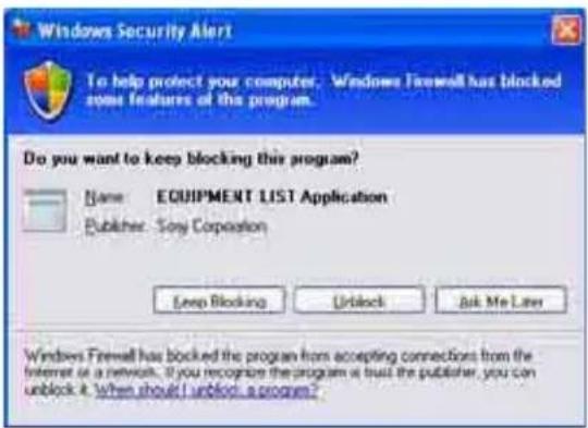 SONY TDMNC1 - Fare cli su [Unblock] per sbloccare il programma. - 1
