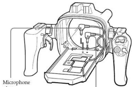 SONY MPKTRV2 - Insert the remote control plug and the microphone plug where they were. - 1
