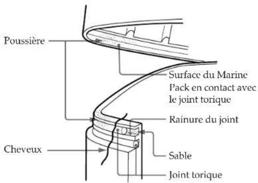 SONY MPKTRV2 - Enlever la poussiere, le sable et les cheveux sur le joint torique - 1