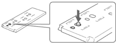 SONY MPKTRV2 - Position of the mounting screw plate on the adaptor - 4