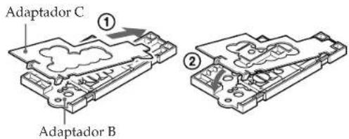 SONY MPKTRV2 - Posicion de la plac del tornillo de montaje en el adaptor - 4