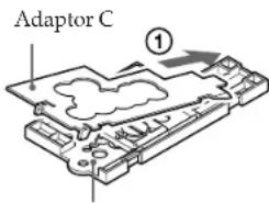 SONY MPKTRV2 - Position of the mounting screw plate on the adaptor - 5