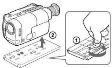 SONY MPKTRV2 - Remove the adaptor. - 1