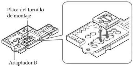 SONY MPKTRV2 - Posicion de la plac del tornillo de montaje en el adaptor - 3