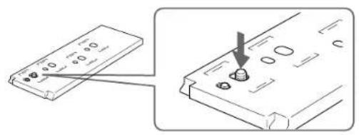 SONY MPKTRV2 - Posicao da placac de parafuso de montagem no adaptordo - 2