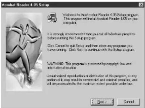 SONY PCLKMN10A - Instalación del Acrobat Reader 4.05 - 1
