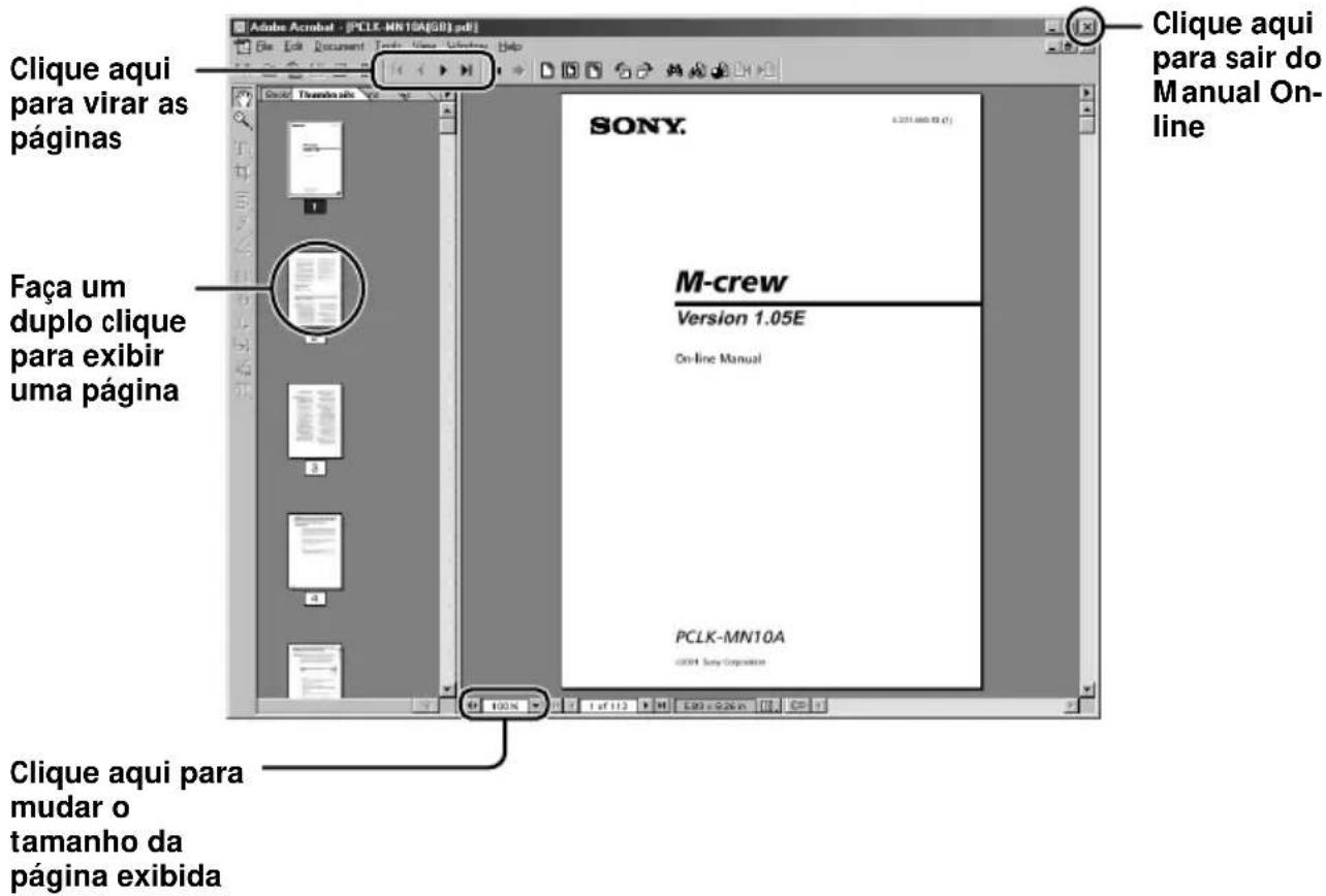SONY PCLKMN10A - Utilização do Manual On-line - 2