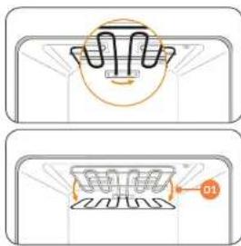 SAMSUNG NV51K6650SS - Changing the oven light - 1