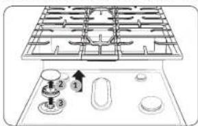 SAMSUNG NX58M6650WS - Burner grates and components - 1