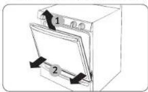 SAMSUNG NX58M6650WS - Puerta del horno: retiring y volver a instalar - 2