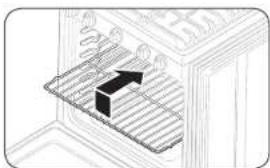 SAMSUNG NX58H5650WS - To replace an oven rack: - 1