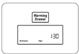 SAMSUNG NX58H5650WS - Turning the warming drawer on or off - 1