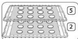 SAMSUNG NE59M6850SS - Emplacement de la grille et des plats - 3