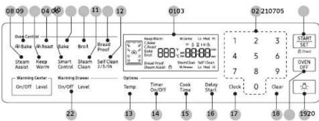 SAMSUNG NE59N6650WG - The oven control panel - 1